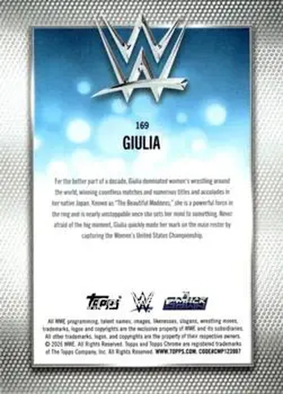 2026 Topps Chrome WWE #169 - Giulia - Back