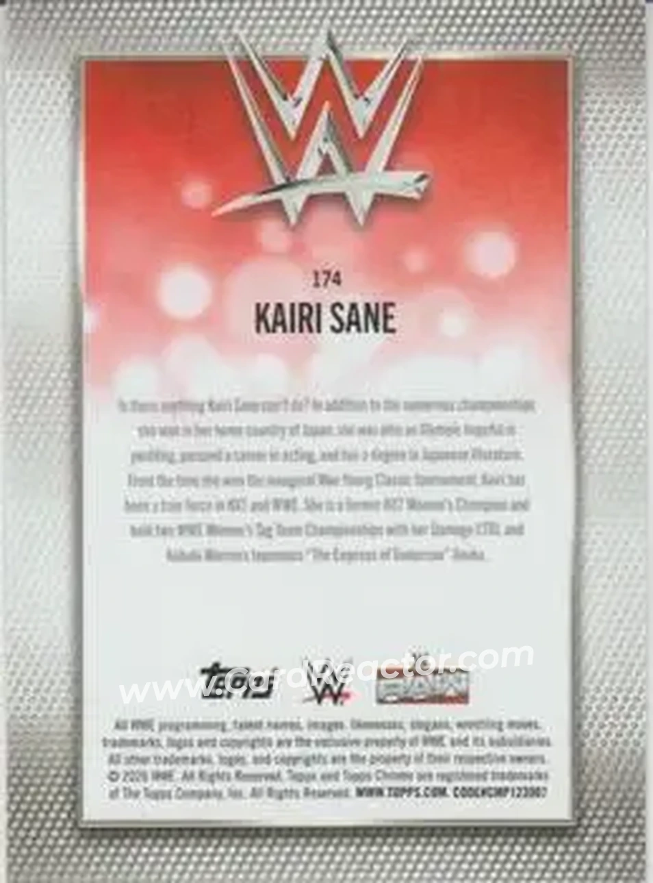 2026 Topps Chrome WWE #174 - Kairi Sane - Back