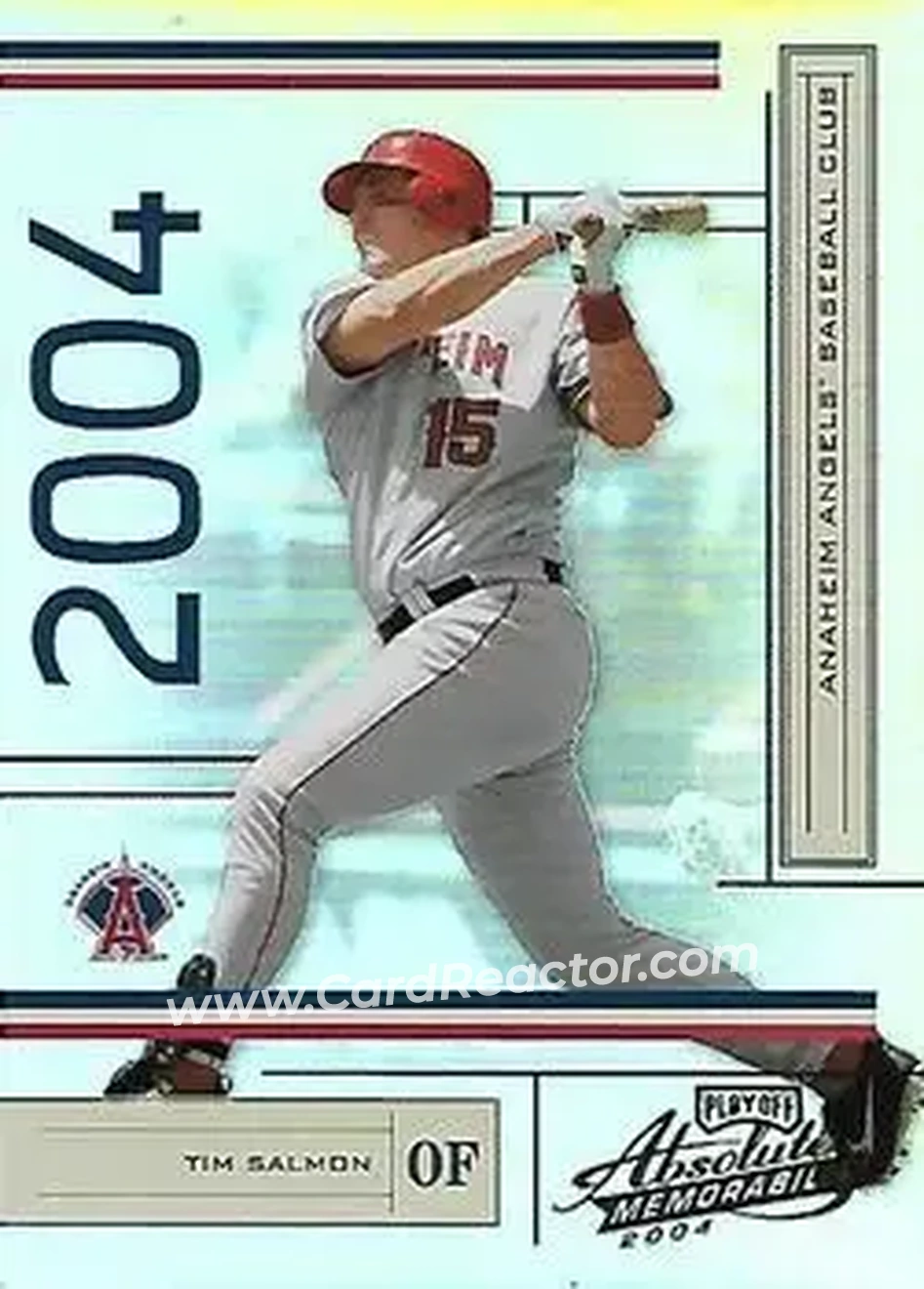 2004 Playoff Absolute Memorabilia #3 - Tim Salmon - Anaheim Angels - Front 2004 Playoff Absolute Memorabilia #3 - Tim Salmon - Anaheim Angels - Front