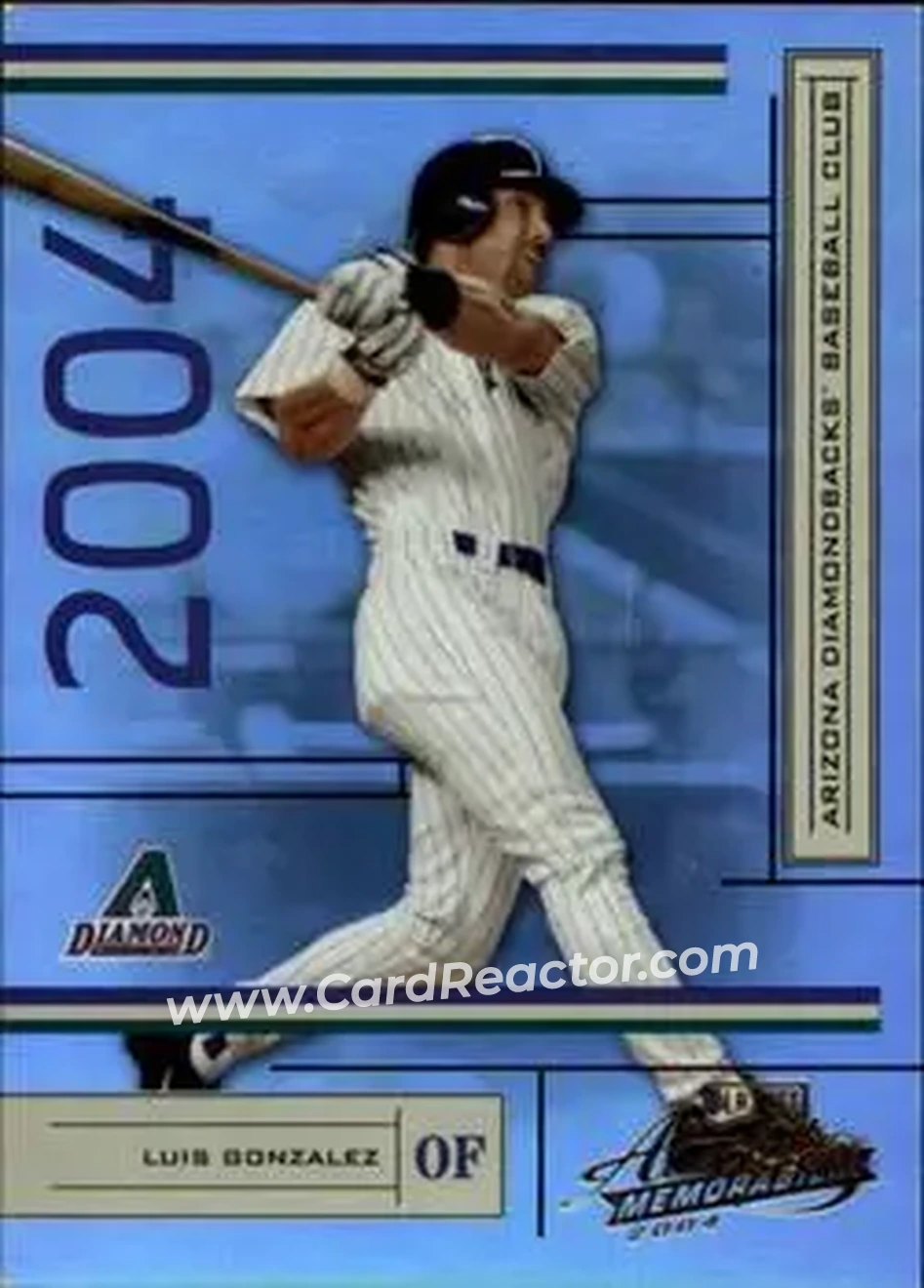 2004 Playoff Absolute Memorabilia #10 - Luis Gonzalez - Arizona Diamondbacks - Front