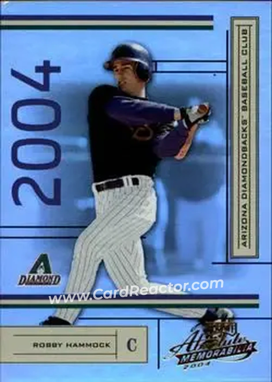 2004 Playoff Absolute Memorabilia #13 - Robby Hammock - Arizona Diamondbacks - Front 2004 Playoff Absolute Memorabilia #13 - Robby Hammock - Arizona Diamondbacks - Front