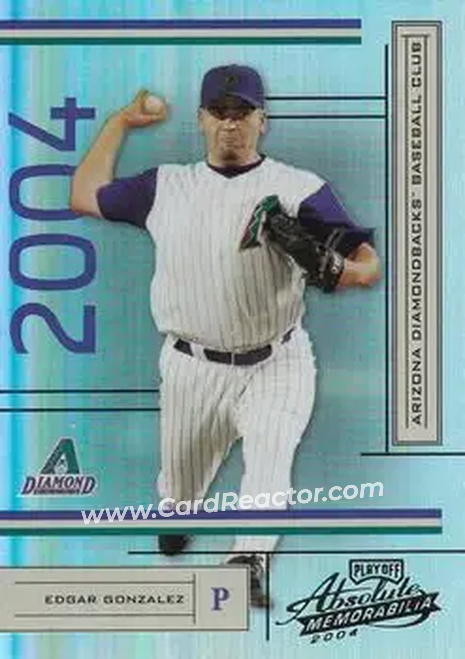 2004 Playoff Absolute Memorabilia #14 - Edgar Gonzalez - Arizona Diamondbacks - Front
