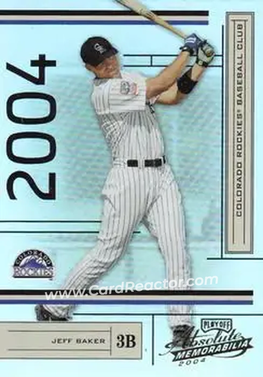 2004 Playoff Absolute Memorabilia #69 - Jeff Baker - Colorado Rockies - Front