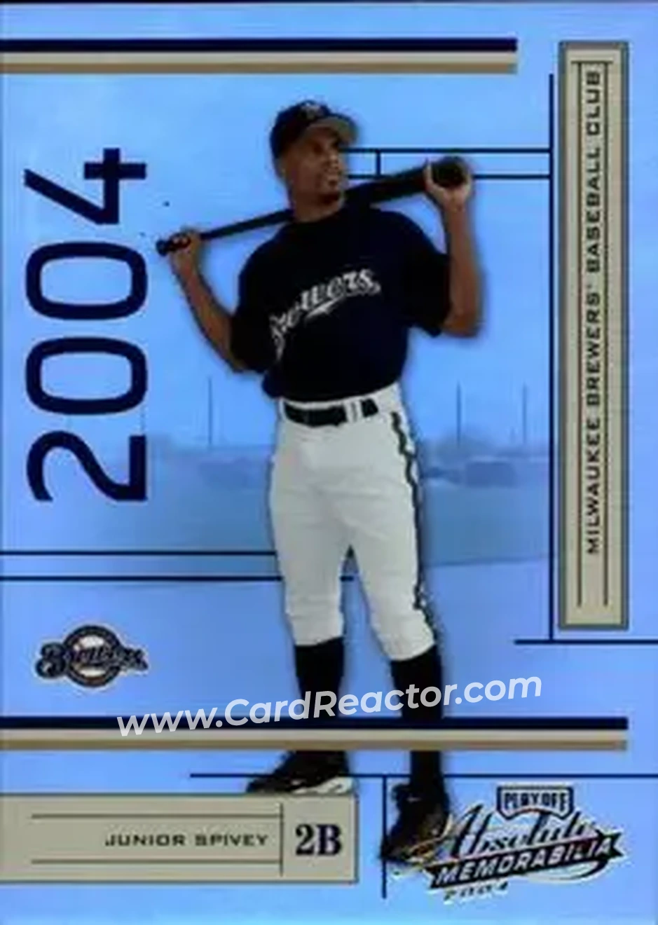 2004 Playoff Absolute Memorabilia #114 - Junior Spivey - Milwaukee Brewers - Front 2004 Playoff Absolute Memorabilia #114 - Junior Spivey - Milwaukee Brewers - Front