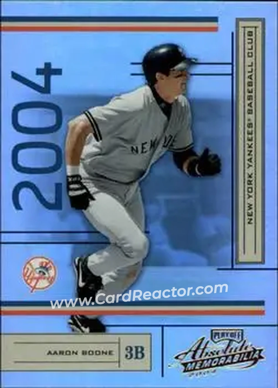 2004 Playoff Absolute Memorabilia #134 - Aaron Boone - New York Yankees - Front 2004 Playoff Absolute Memorabilia #134 - Aaron Boone - New York Yankees - Front