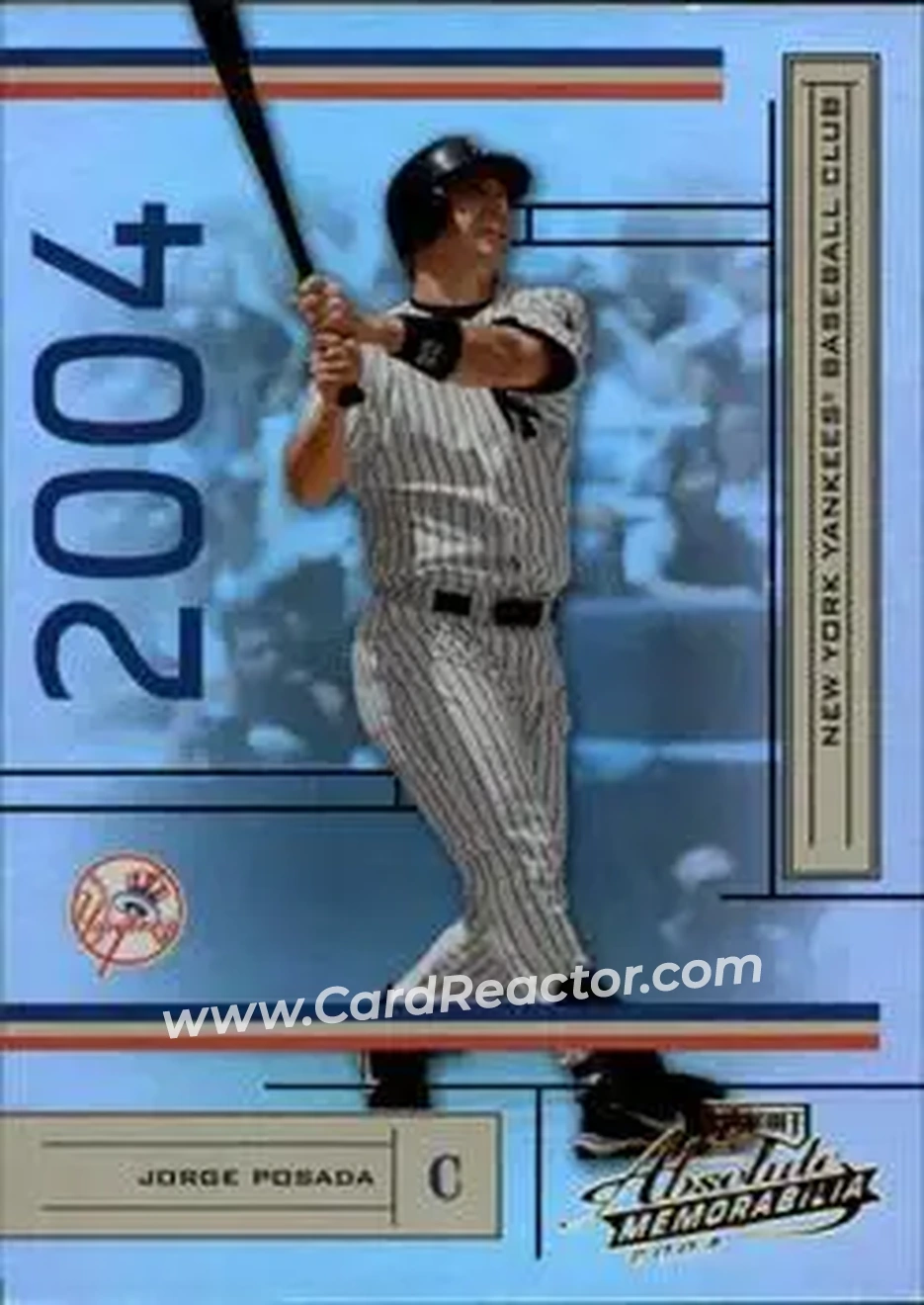 2004 Playoff Absolute Memorabilia #139 - Jorge Posada - New York Yankees - Front 2004 Playoff Absolute Memorabilia #139 - Jorge Posada - New York Yankees - Front