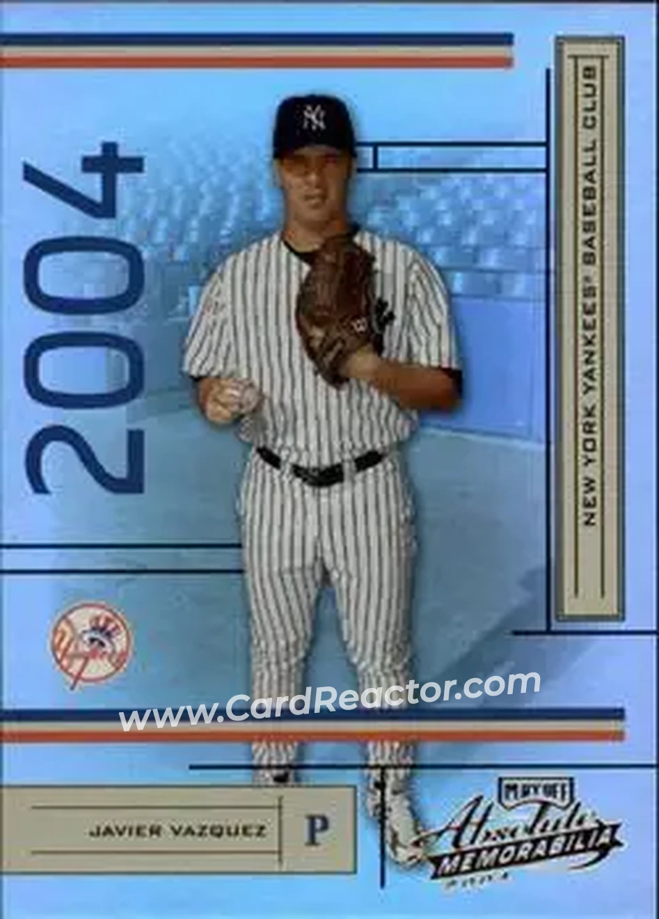 2004 Playoff Absolute Memorabilia #147 - Javier Vazquez - New York Yankees - Front 2004 Playoff Absolute Memorabilia #147 - Javier Vazquez - New York Yankees - Front