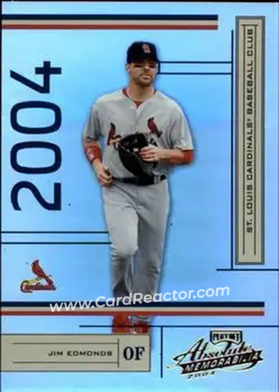 2004 Playoff Absolute Memorabilia #180 - Jim Edmonds - St. Louis Cardinals - Front