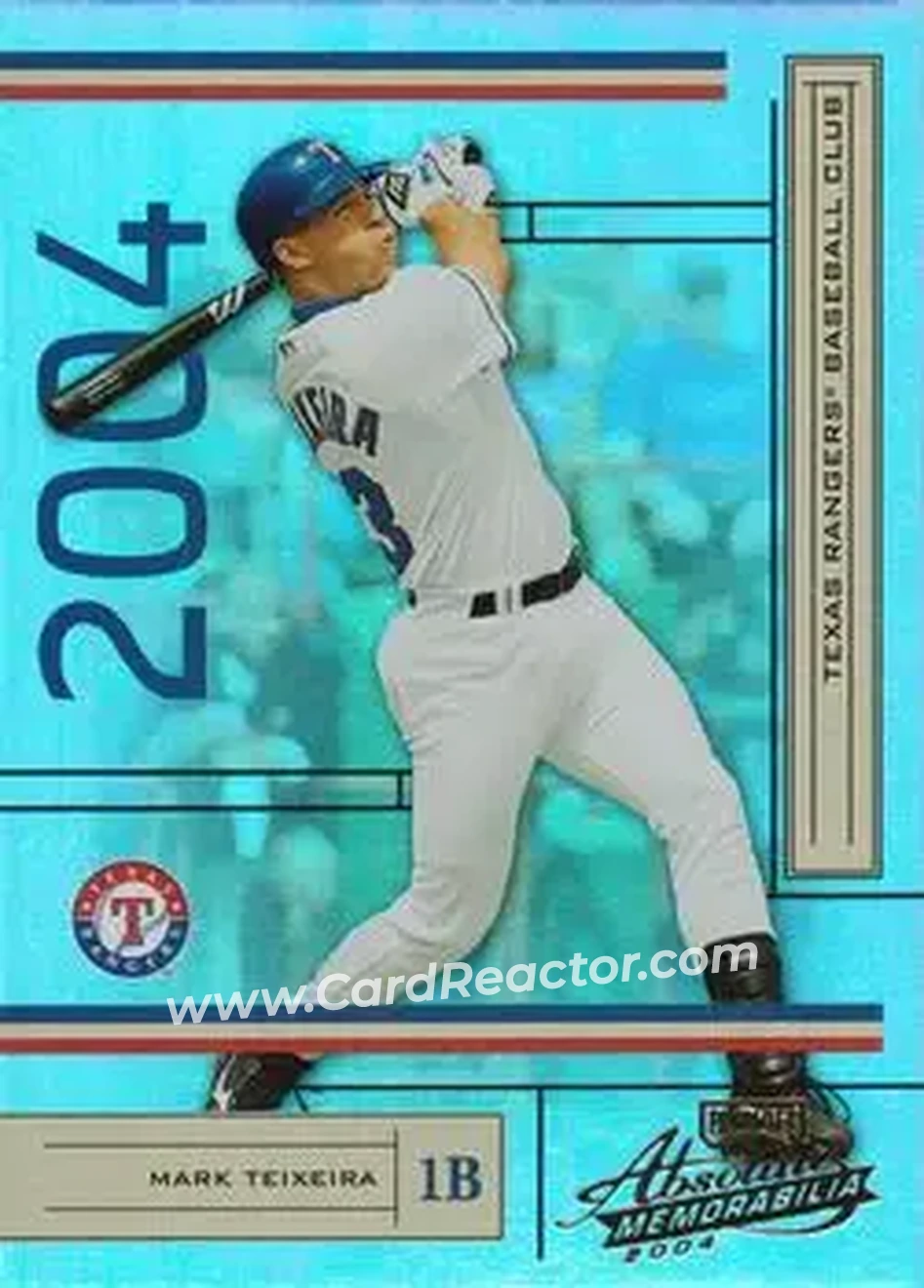 2004 Playoff Absolute Memorabilia #188 - Mark Teixeira - Texas Rangers - Front