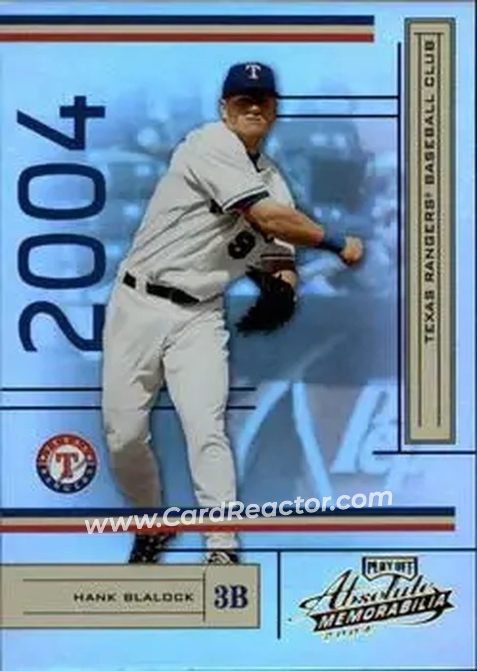 2004 Playoff Absolute Memorabilia #189 - Hank Blalock - Texas Rangers - Front