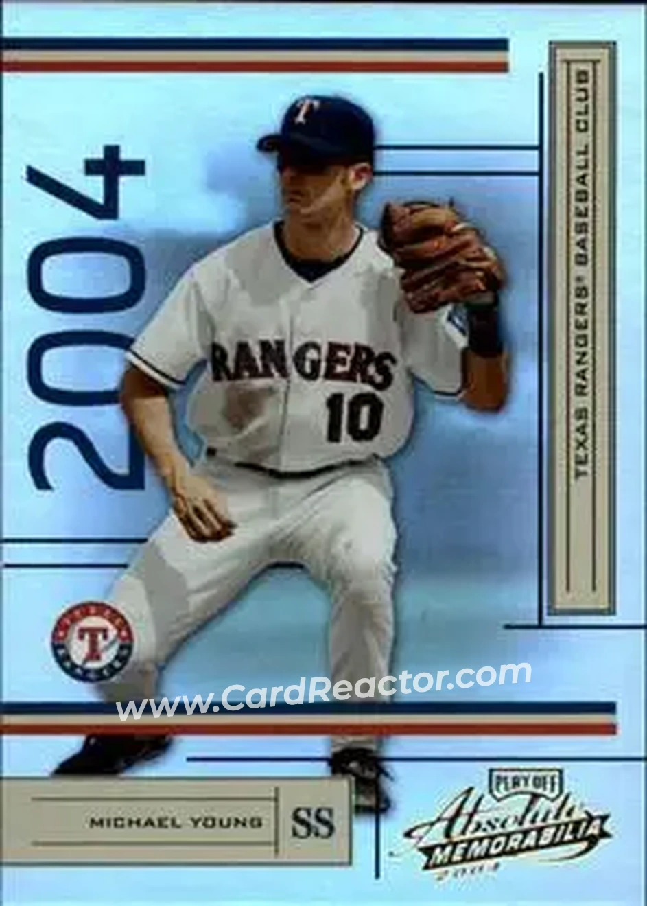 2004 Playoff Absolute Memorabilia #192 - Michael Young - Texas Rangers - Front
