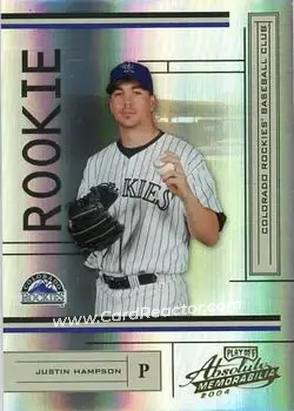 2004 Playoff Absolute Memorabilia #219 - Justin Hampson - Colorado Rockies - Front