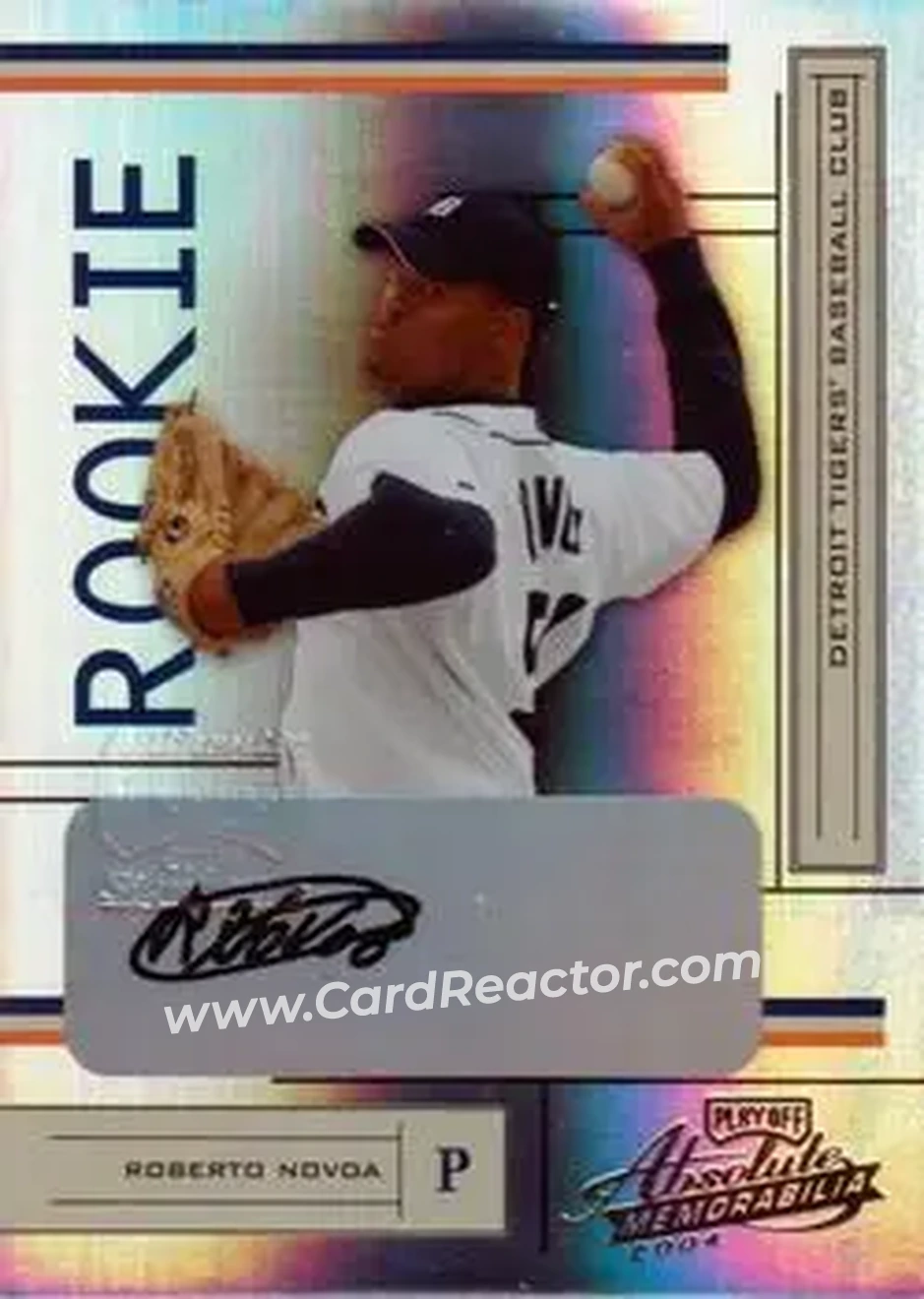 2004 Playoff Absolute Memorabilia #229 - Roberto Novoa - Detroit Tigers - Front 2004 Playoff Absolute Memorabilia #229 - Roberto Novoa - Detroit Tigers - Front