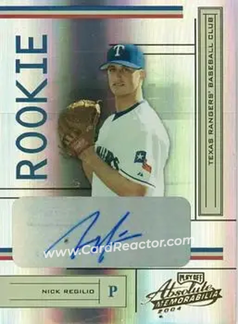 2004 Playoff Absolute Memorabilia #232 - Nick Regilio - Texas Rangers - Front