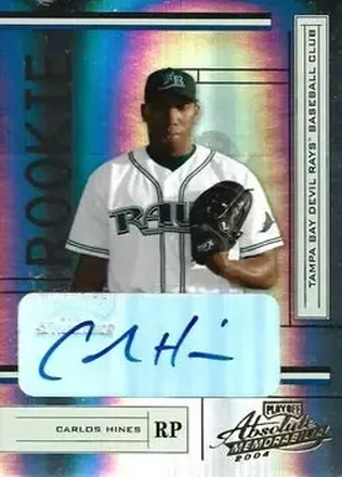 2004 Playoff Absolute Memorabilia #241 - Carlos Hines - Tampa Bay Devil Rays