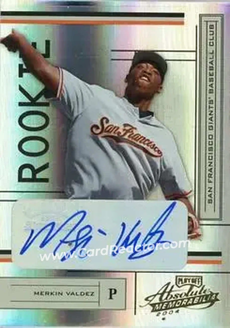 2004 Playoff Absolute Memorabilia #250 - Merkin Valdez - San Francisco Giants - Front