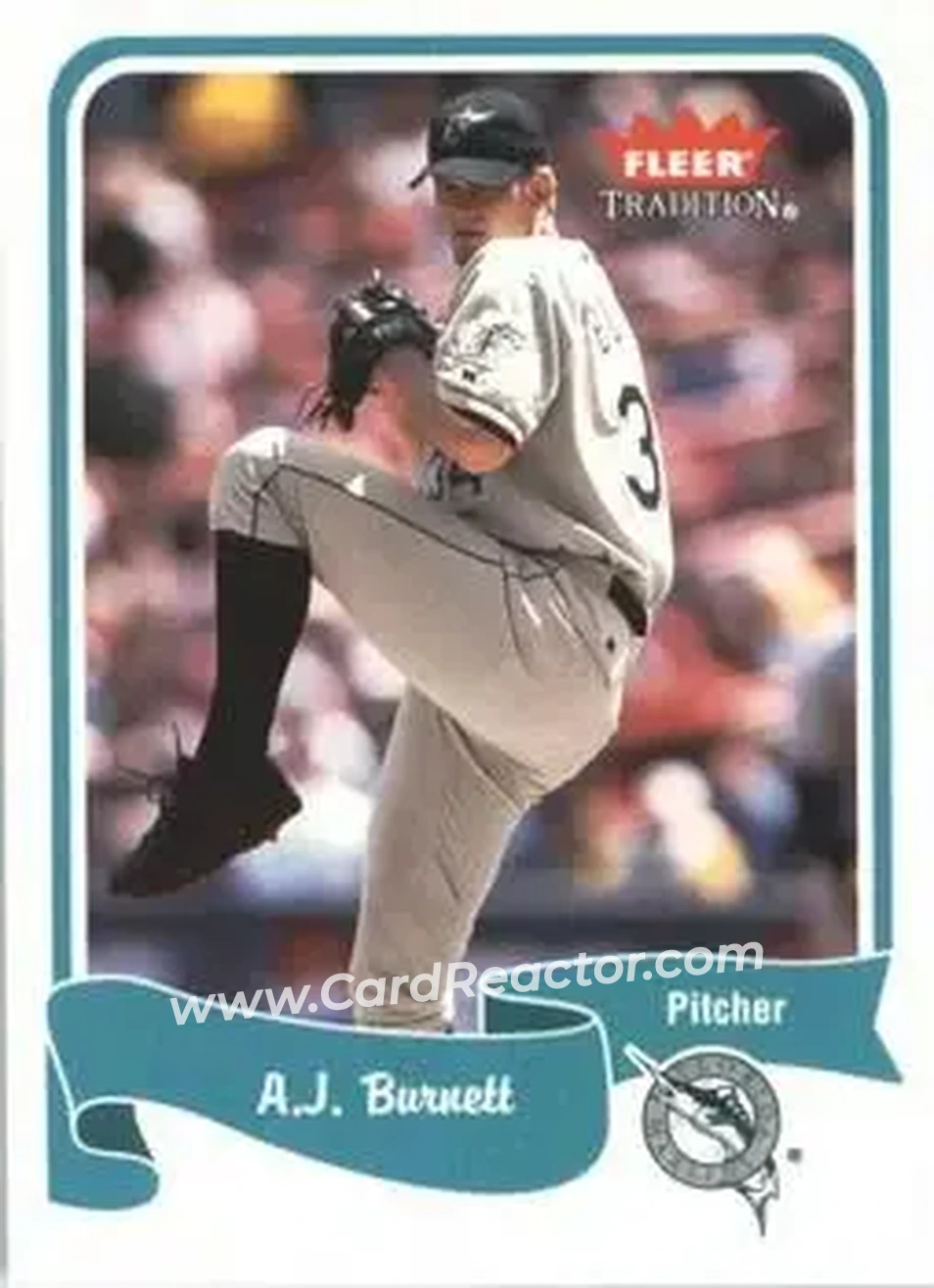 2004 Fleer Tradition #280 - A.J. Burnett - Florida Marlins - Front