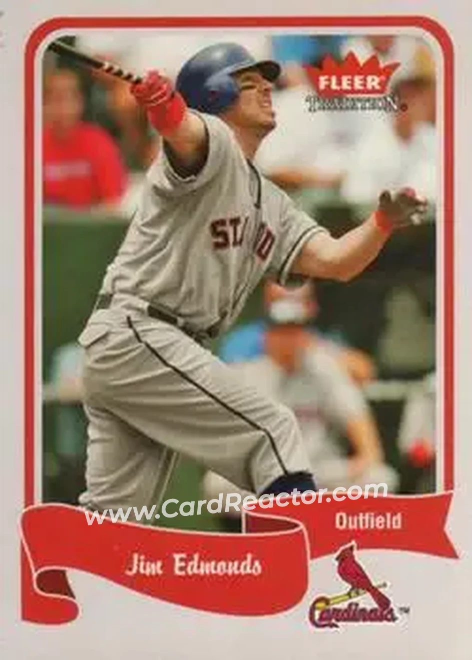 2004 Fleer Tradition #296 - Jim Edmonds - St. Louis Cardinals - Front