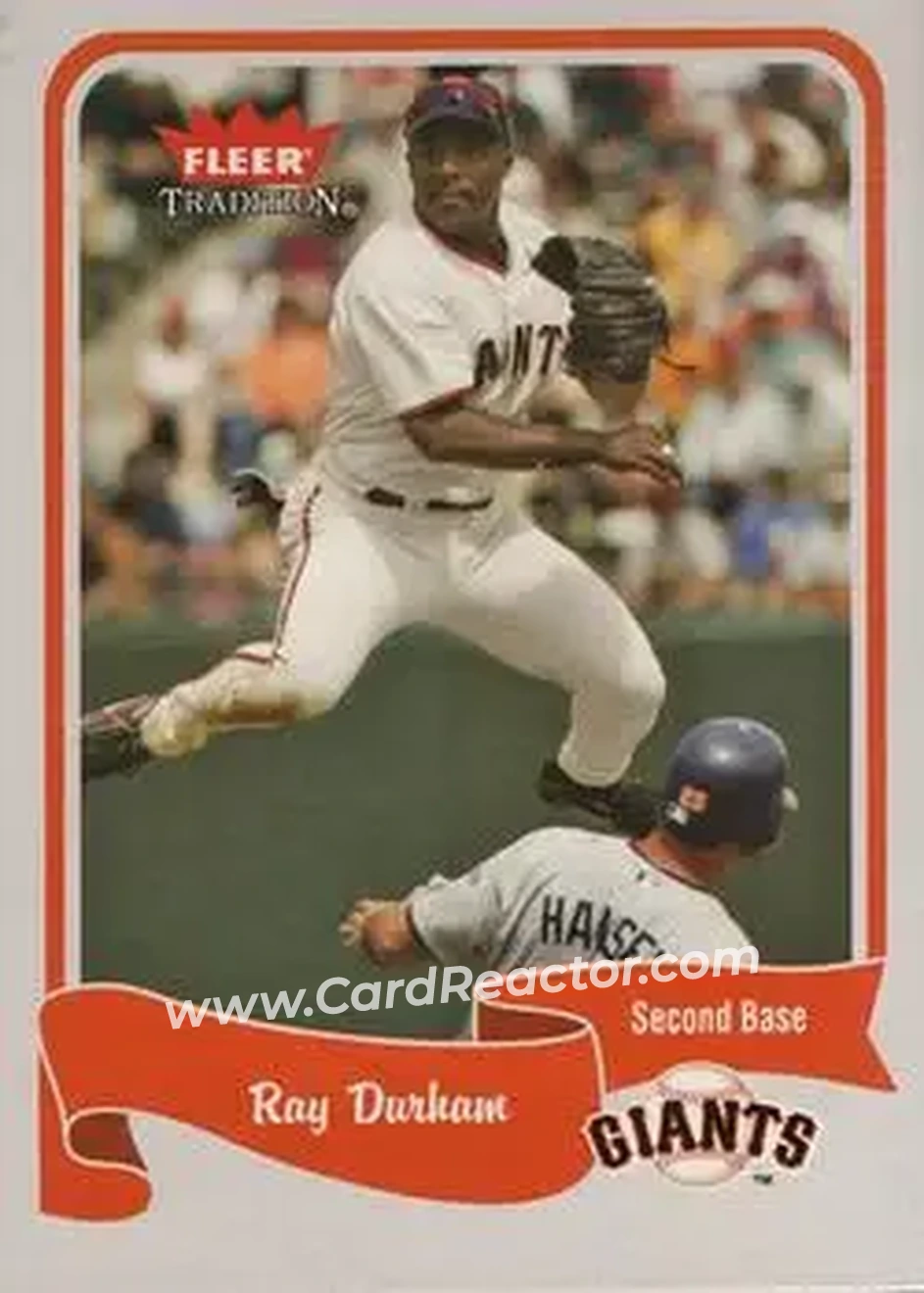 2004 Fleer Tradition #298 - Ray Durham - San Francisco Giants - Front 2004 Fleer Tradition #298 - Ray Durham - San Francisco Giants - Front