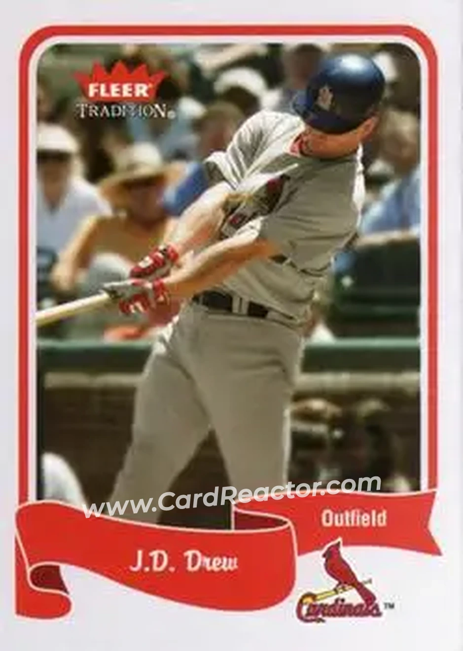 2004 Fleer Tradition #308 - J.D. Drew - St. Louis Cardinals - Front
