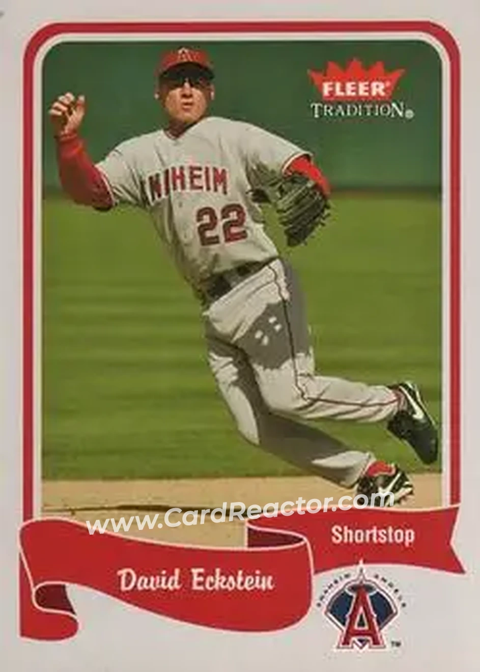 2004 Fleer Tradition #330 - David Eckstein - Anaheim Angels - Front 2004 Fleer Tradition #330 - David Eckstein - Anaheim Angels - Front