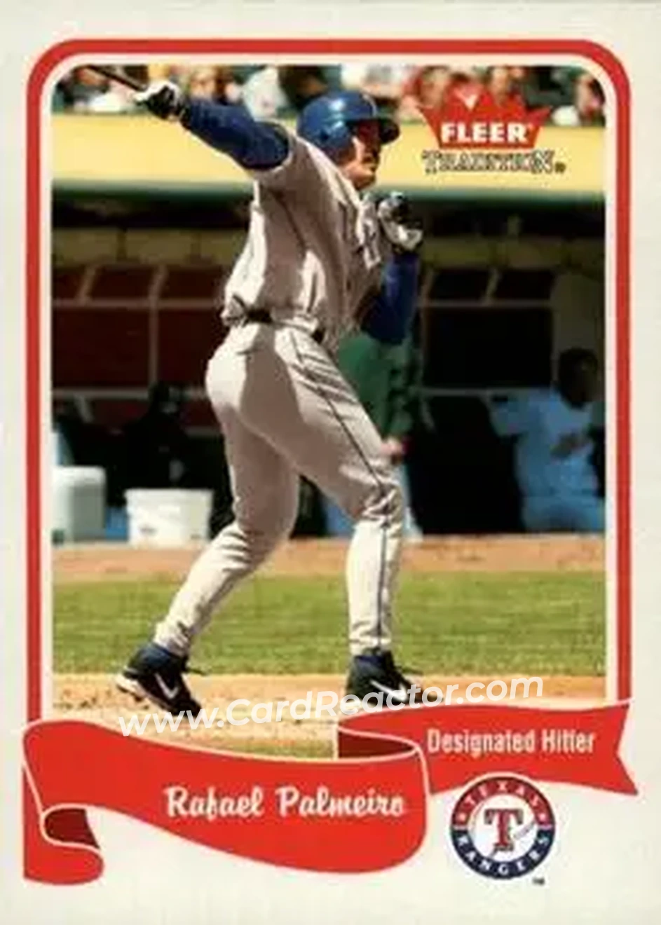 2004 Fleer Tradition #336 - Rafael Palmeiro - Texas Rangers - Front