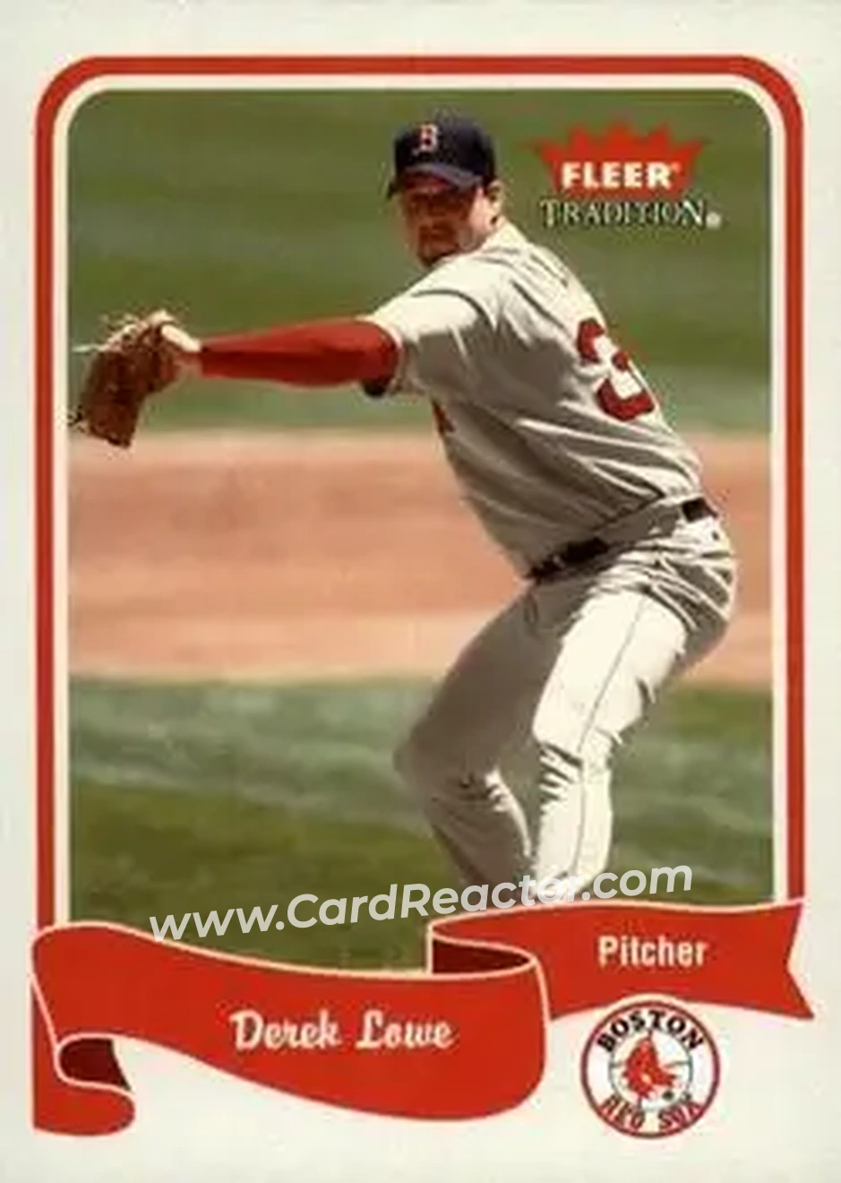 2004 Fleer Tradition #340 - Derek Lowe - Boston Red Sox - Front 2004 Fleer Tradition #340 - Derek Lowe - Boston Red Sox - Front
