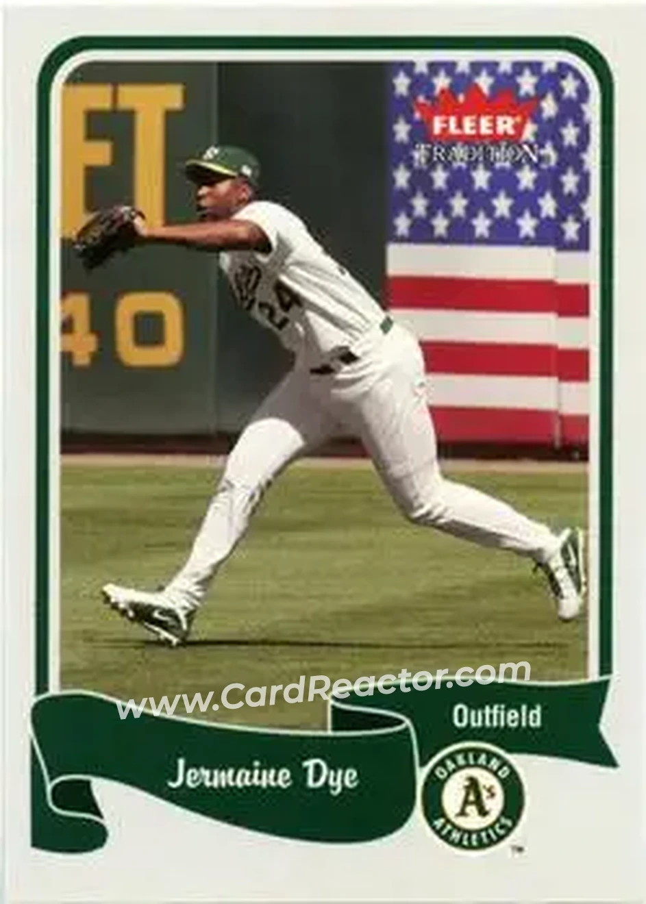 2004 Fleer Tradition #342 - Jermaine Dye - Oakland Athletics - Front 2004 Fleer Tradition #342 - Jermaine Dye - Oakland Athletics - Front
