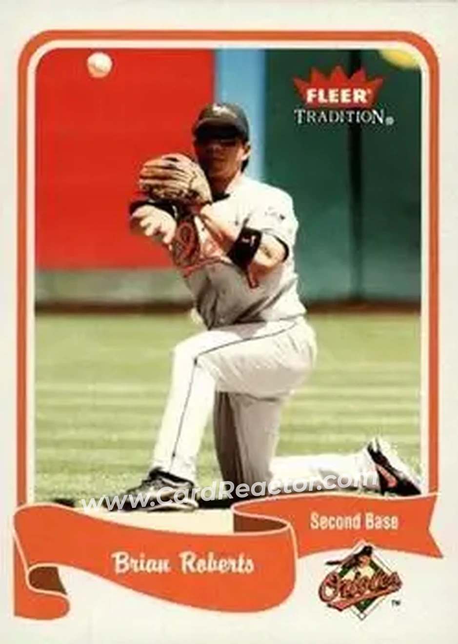 2004 Fleer Tradition #350 - Brian Roberts - Baltimore Orioles - Front
