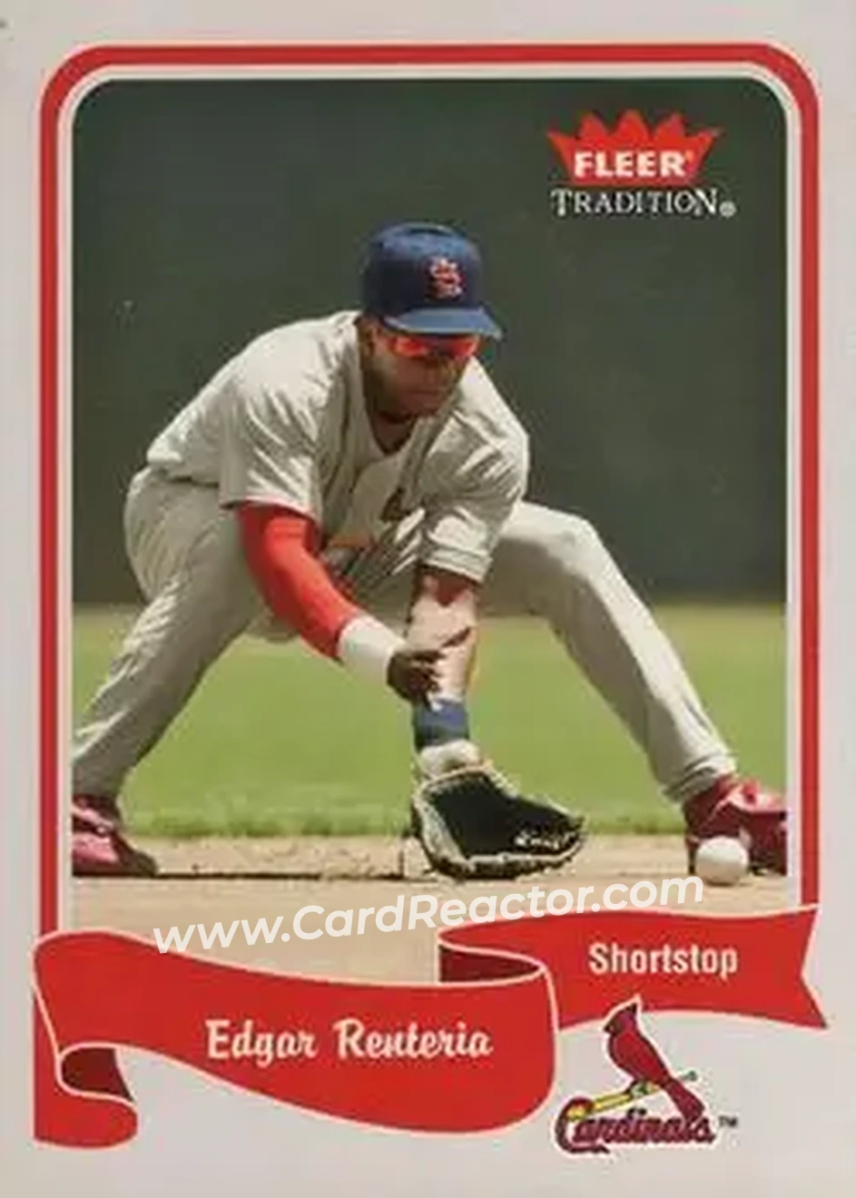 2004 Fleer Tradition #366 - Edgar Renteria - St. Louis Cardinals - Front