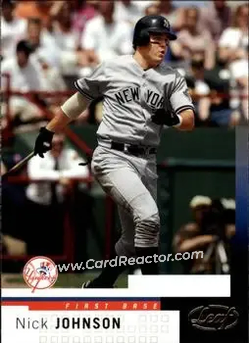 2004 Leaf #62 - Nick Johnson - New York Yankees - Front 2004 Leaf #62 - Nick Johnson - New York Yankees - Front