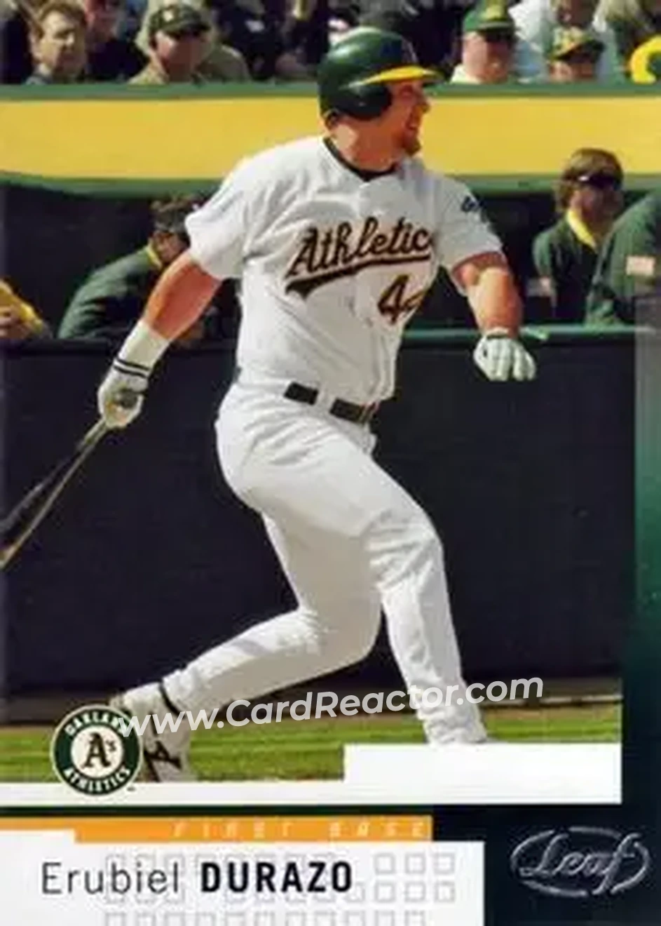 2004 Leaf #67 - Erubiel Durazo - Oakland Athletics - Front 2004 Leaf #67 - Erubiel Durazo - Oakland Athletics - Front