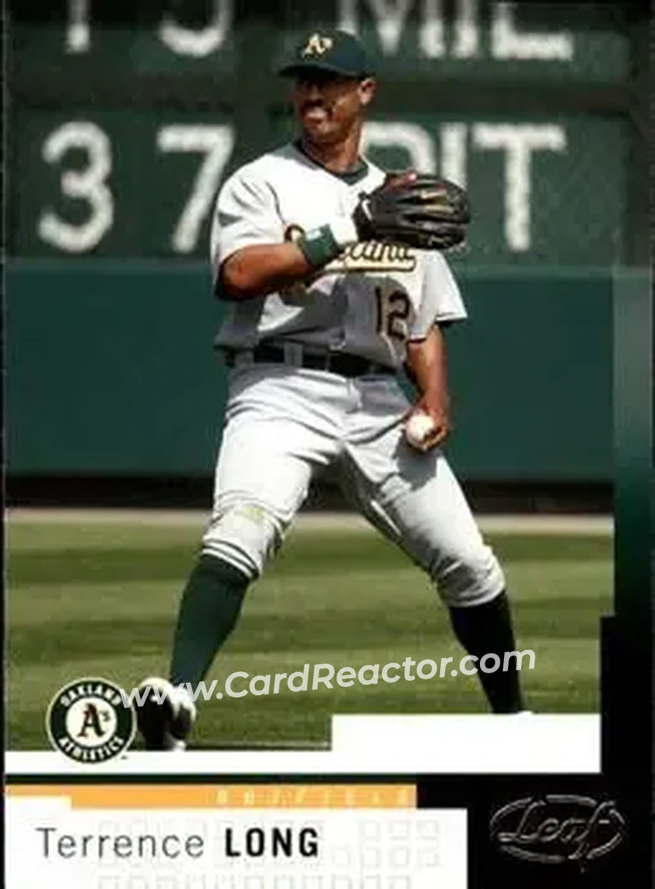 2004 Leaf #70 - Terrence Long - Oakland Athletics - Front