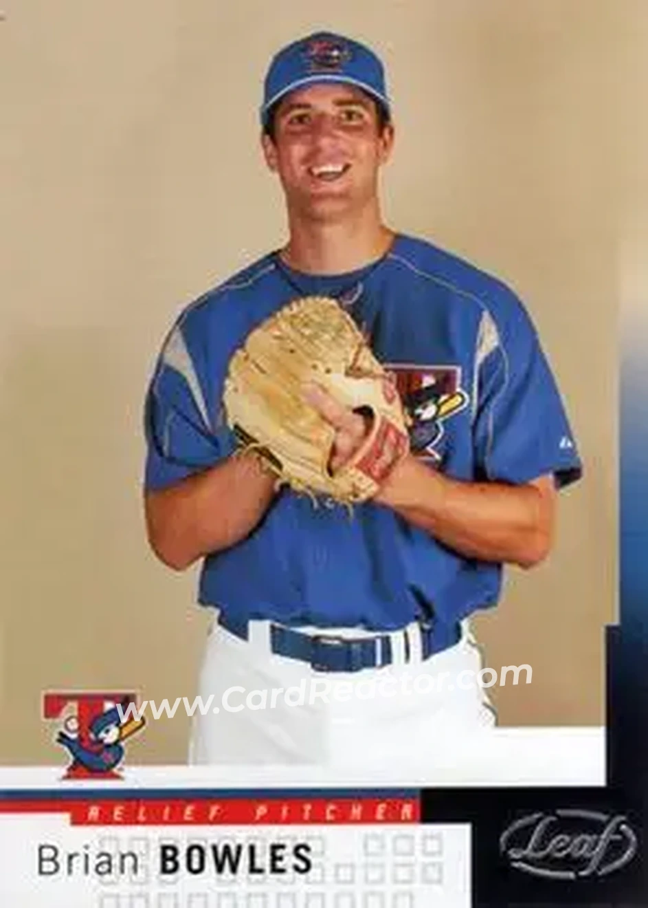 2004 Leaf #95 - Brian Bowles - Toronto Blue Jays - Front 2004 Leaf #95 - Brian Bowles - Toronto Blue Jays - Front