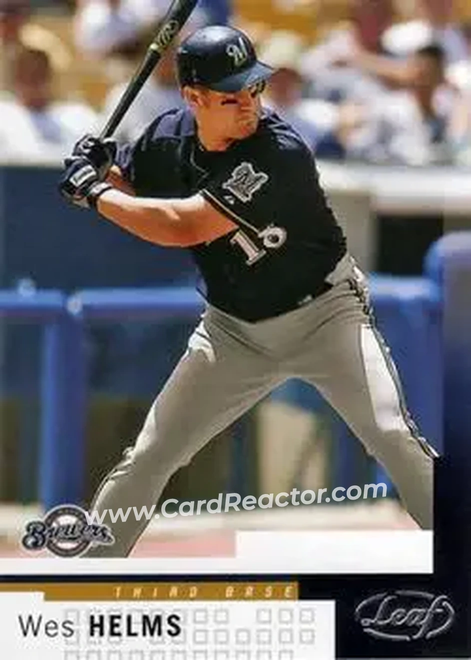 2004 Leaf #154 - Wes Helms - Milwaukee Brewers - Front 2004 Leaf #154 - Wes Helms - Milwaukee Brewers - Front