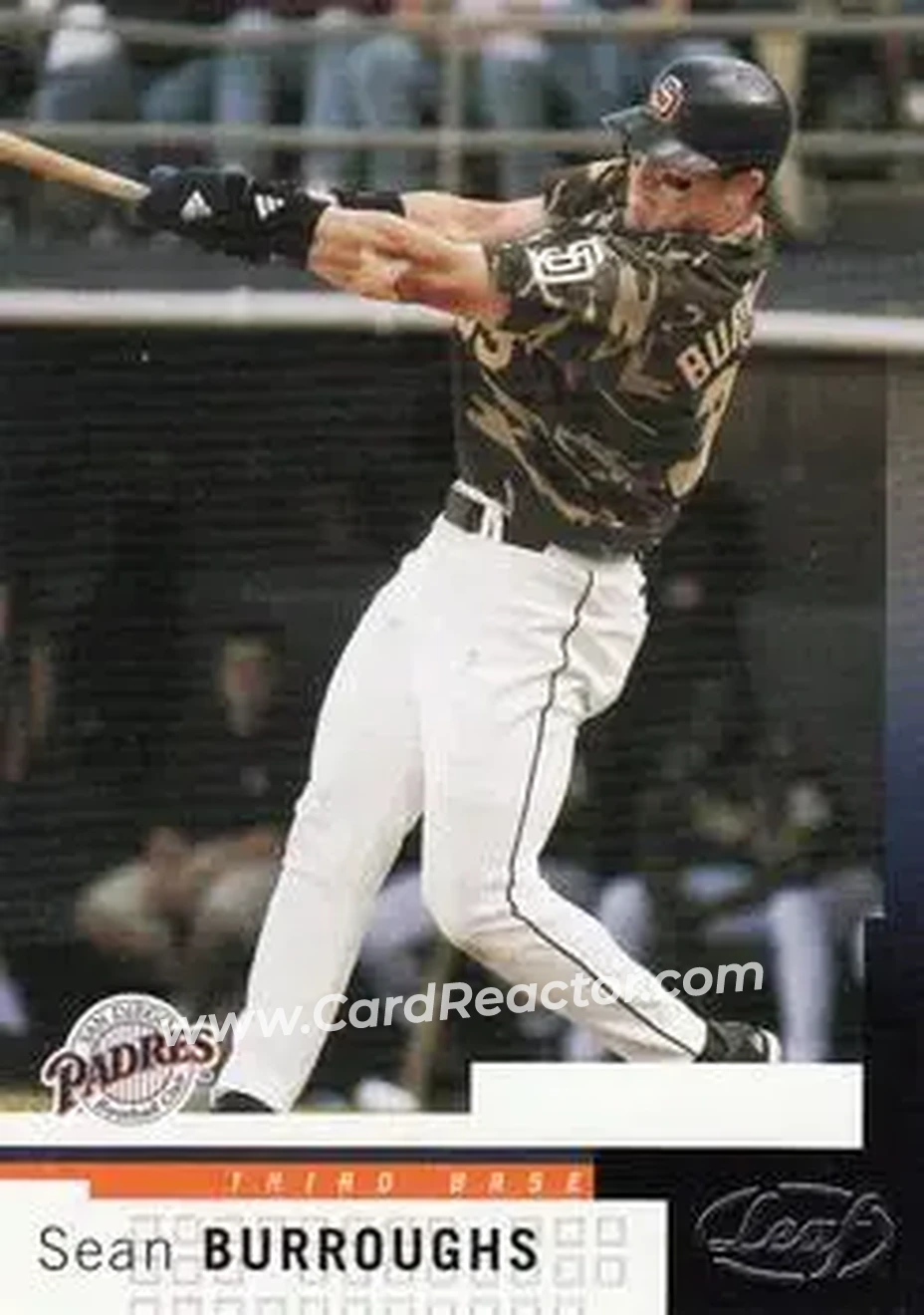 2004 Leaf #191 - Sean Burroughs - San Diego Padres - Front 2004 Leaf #191 - Sean Burroughs - San Diego Padres - Front