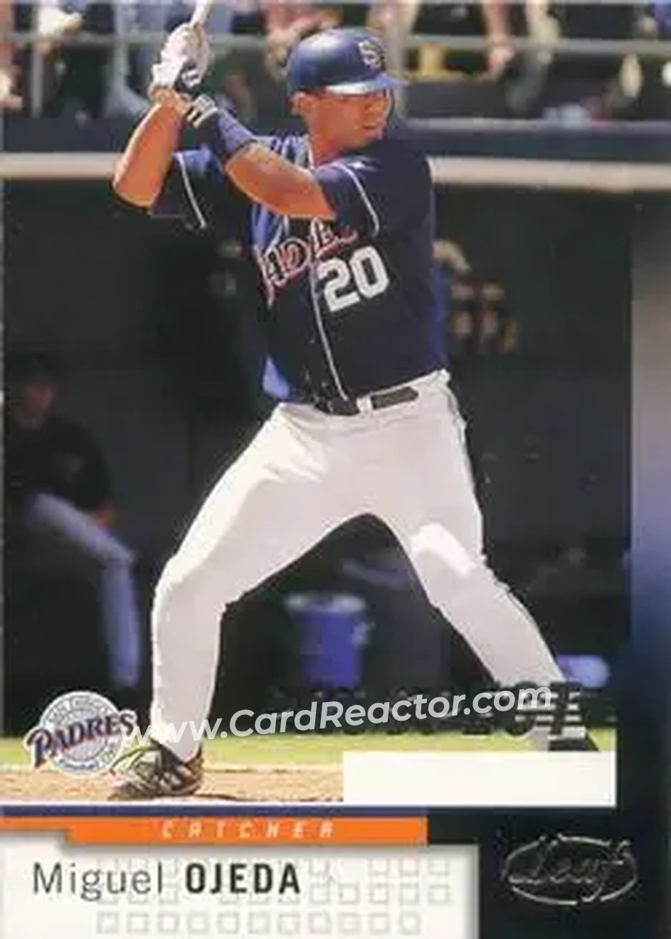 2004 Leaf #244 - Miguel Ojeda - San Diego Padres - Front 2004 Leaf #244 - Miguel Ojeda - San Diego Padres - Front