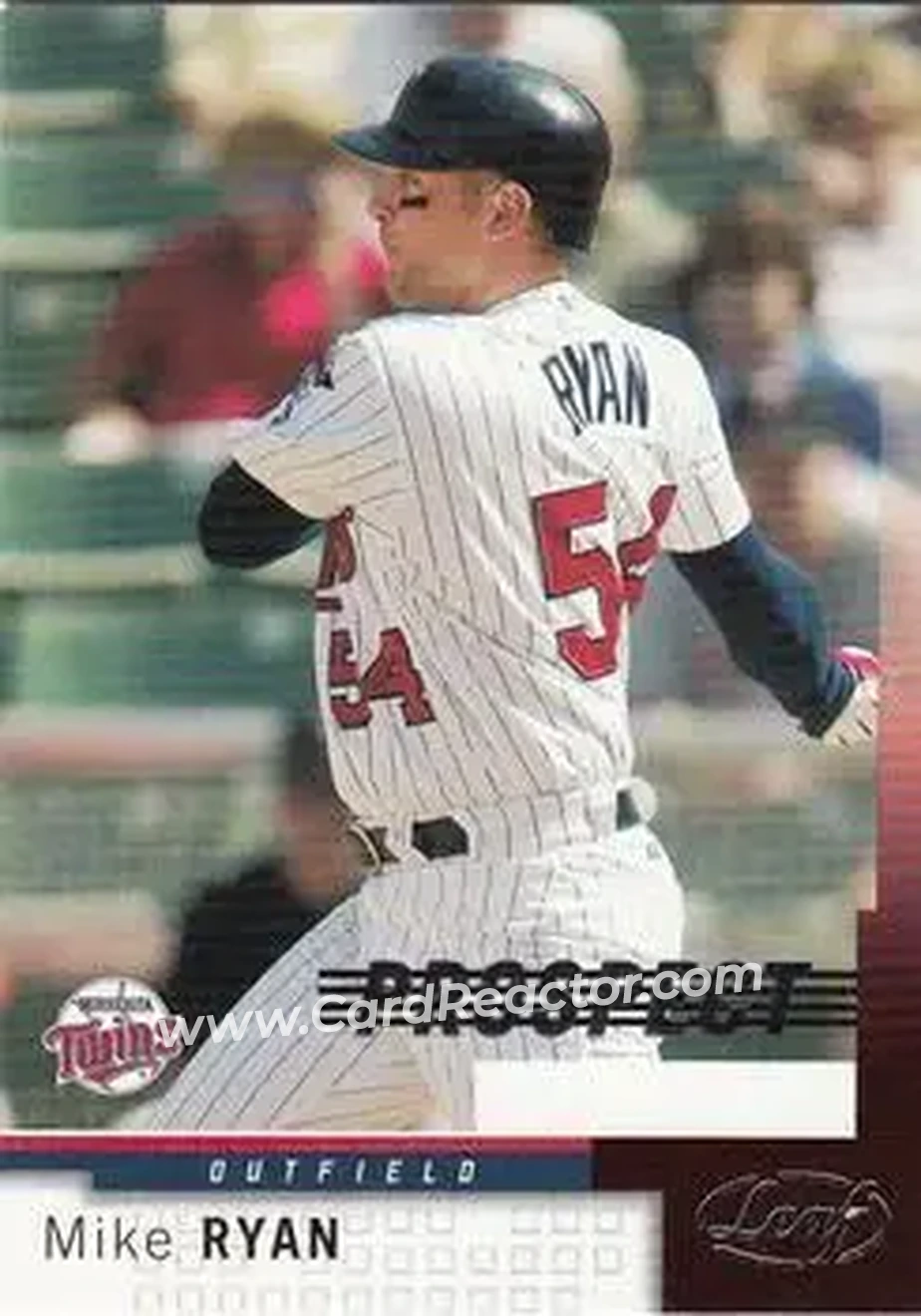 2004 Leaf #249 - Michael Ryan - Minnesota Twins - Front 2004 Leaf #249 - Michael Ryan - Minnesota Twins - Front