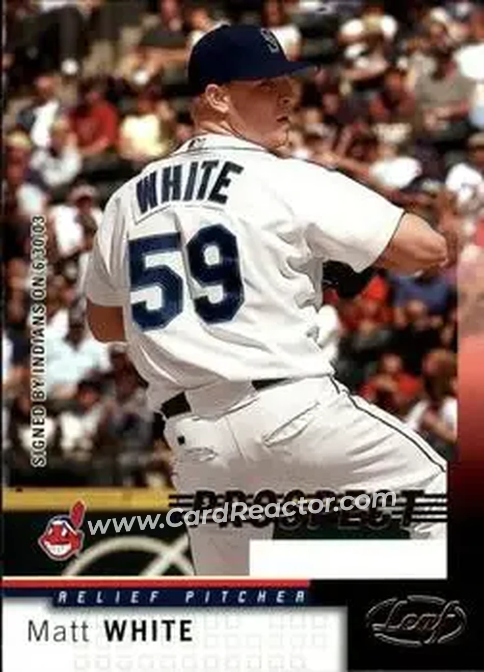 2004 Leaf #251 - Matt White - Cleveland Indians - Front 2004 Leaf #251 - Matt White - Cleveland Indians - Front