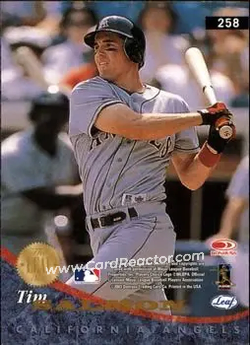 2004 Leaf #258 - Tim Salmon - Back 2004 Leaf #258 - Tim Salmon - Back