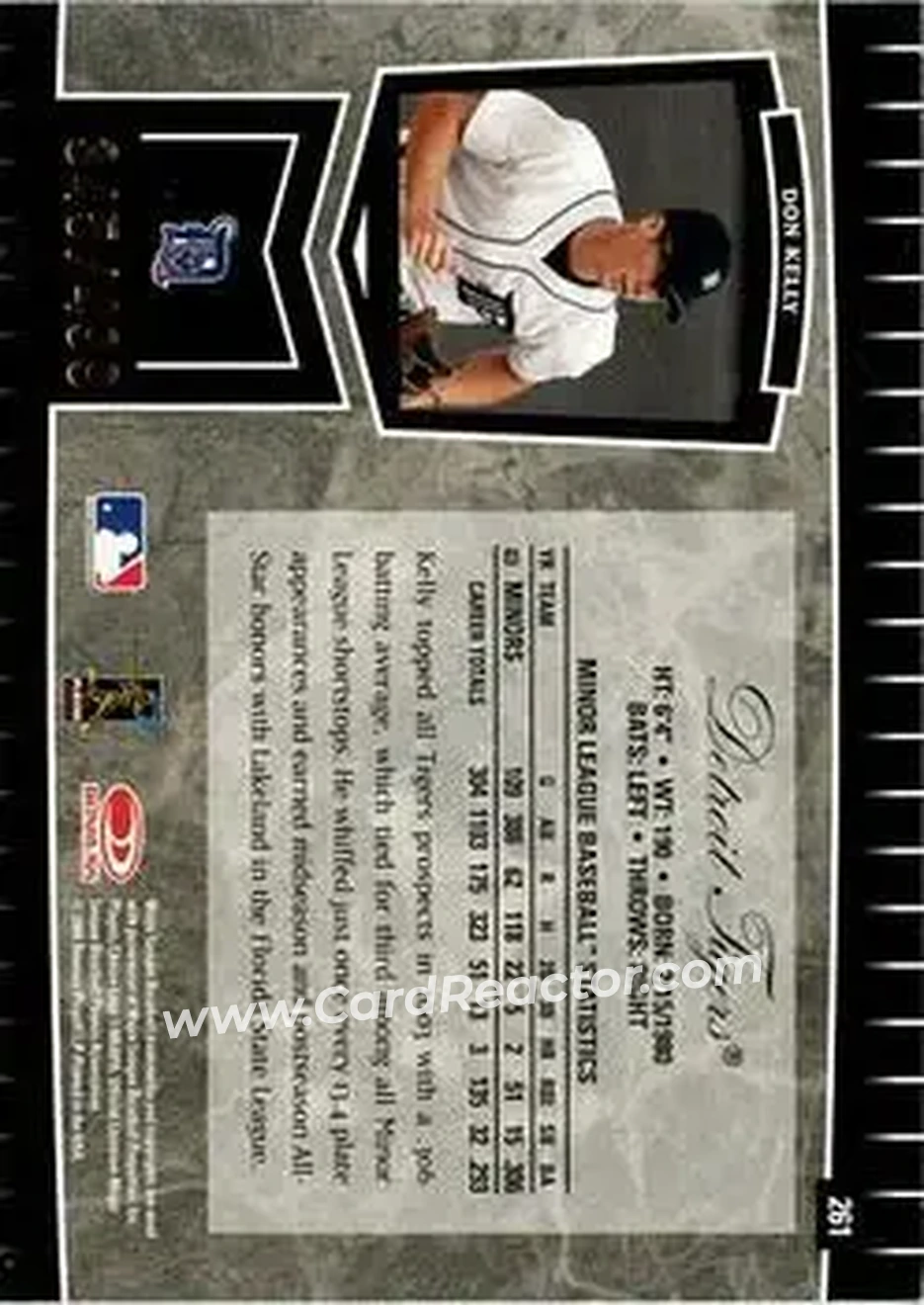 2004 Leaf Certified Cuts #261 - Don Kelly - Detroit Tigers - Back