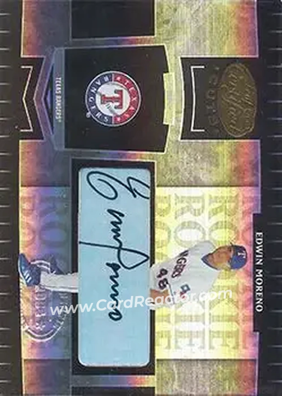 2004 Leaf Certified Cuts #264 - Edwin Moreno - Texas Rangers - Front