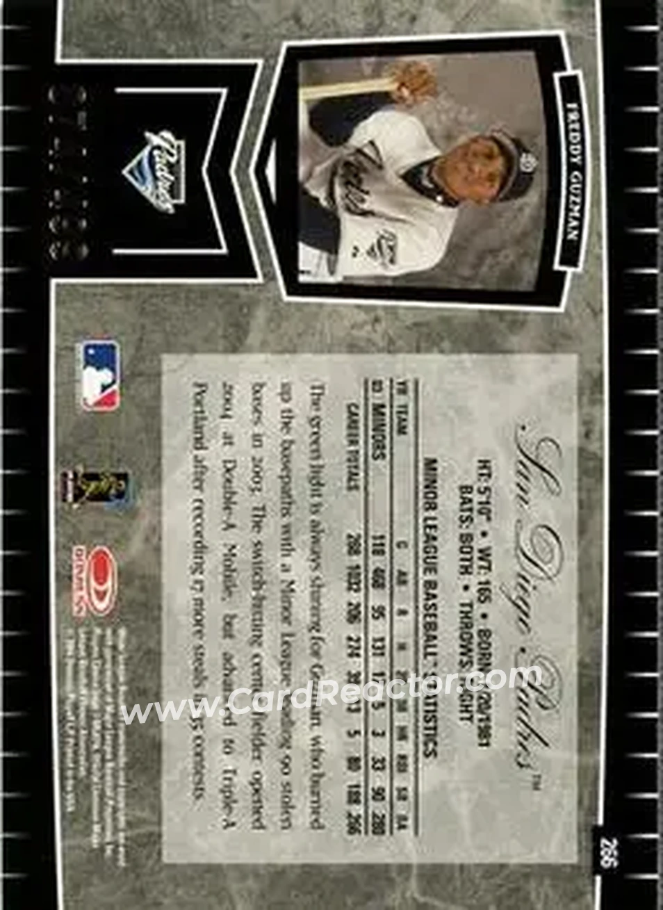 2004 Leaf Certified Cuts #266 - Freddy Guzman - San Diego Padres - Back