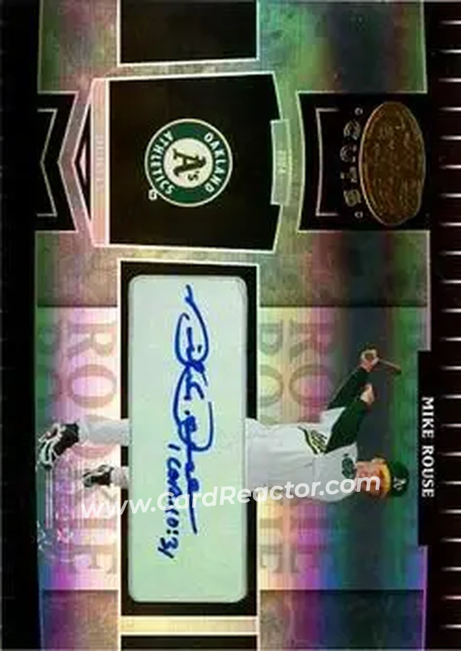2004 Leaf Certified Cuts #286 - Mike Rouse - Oakland Athletics - Front 2004 Leaf Certified Cuts #286 - Mike Rouse - Oakland Athletics - Front