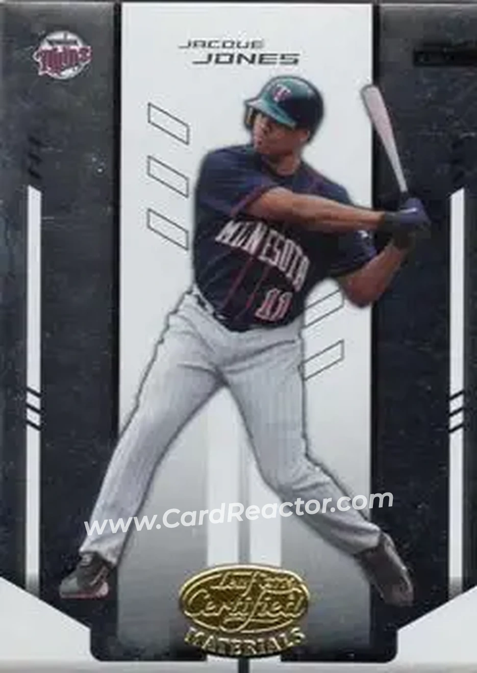 2004 Leaf Certified Materials #79 - Jacque Jones - Minnesota Twins - Front 2004 Leaf Certified Materials #79 - Jacque Jones - Minnesota Twins - Front