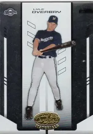 2004 Leaf Certified Materials #126 - Lyle Overbay - Milwaukee Brewers
