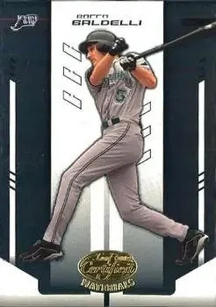2004 Leaf Certified Materials #163 - Rocco Baldelli - Tampa Bay Devil Rays