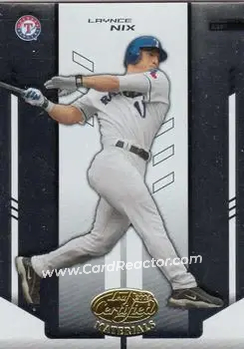 2004 Leaf Certified Materials #198 - Laynce Nix - Texas Rangers - Front