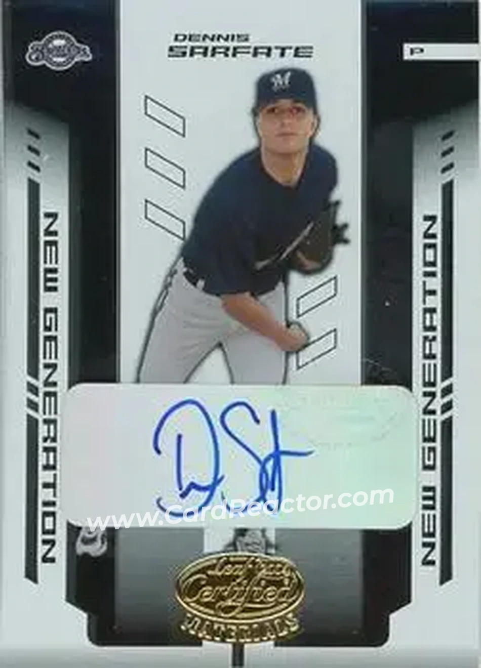 2004 Leaf Certified Materials #277 - Dennis Sarfate - Milwaukee Brewers - Front 2004 Leaf Certified Materials #277 - Dennis Sarfate - Milwaukee Brewers - Front