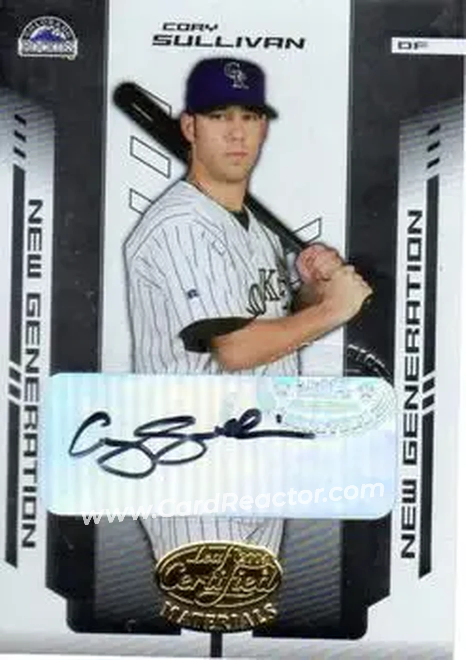 2004 Leaf Certified Materials #278 - Cory Sullivan - Colorado Rockies - Front 2004 Leaf Certified Materials #278 - Cory Sullivan - Colorado Rockies - Front